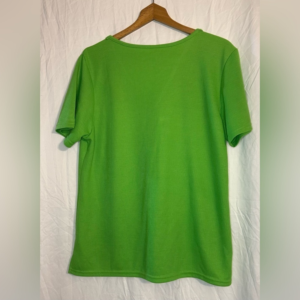 Fashion Classic Petite Women’s Short Sleeve Green Top size PL - Picture 3 of 8